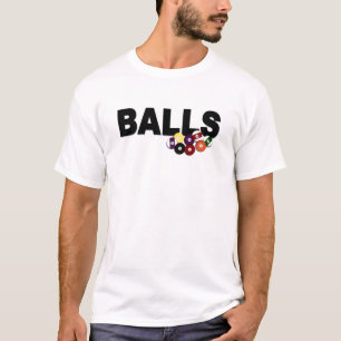 Les boules mettent le T-shirt blanc S M L XL 1X 2X