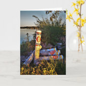 "Les Buoys Hibernent" Carte d'anniversaire (Fleur jaune)