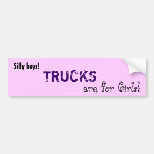 Les camions sont pour les filles autocollants pare