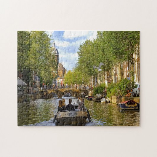Les canaux d'Amsterdam. Jigsaw Puzzle (Horizontal)