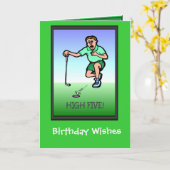 Les cartes d'anniversaire de golf, ça n'est plus l (Fleur jaune)