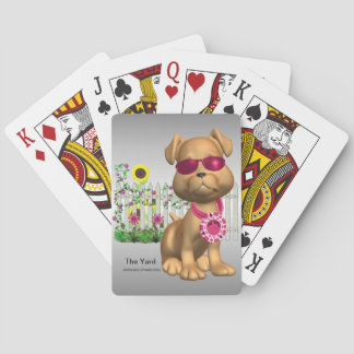 Les cartes de jeu de barrière de fleur de yard