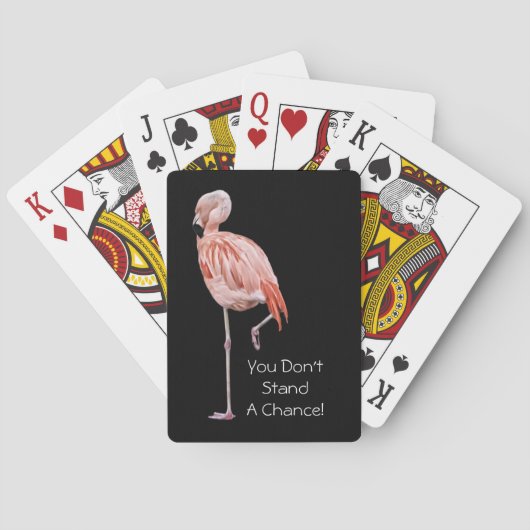 Les Cartes De Jeu De Flamant rose Rose Restent Une (dos)