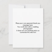 Les cartes de Merci de mariage a les invitations (Dos)