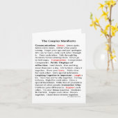 Les cartes de note de manifeste de couples (Fleur jaune)