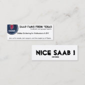 Les cartes de pare-brise, amincissent - des fans (Devant / Derrière)