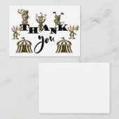 Les Cartes De Remerciement De Funny Circus (Devant / Derrière)