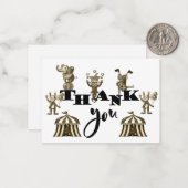 Les Cartes De Remerciement De Funny Circus (Devant/Arrière en situation)