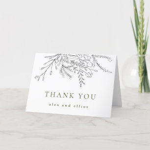 Les Cartes De Remerciements De Bouquet Débordant