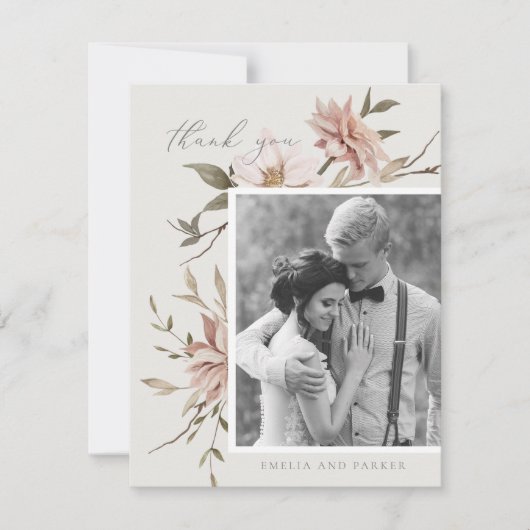 Les Cartes de remerciements de fleurs sauvages (Devant)