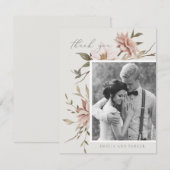 Les Cartes de remerciements de fleurs sauvages (Devant / Derrière)