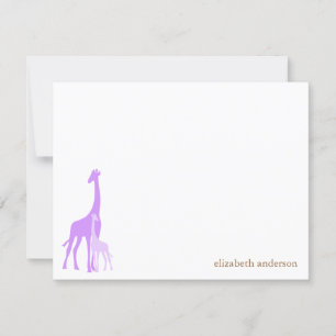 Les cartes de remerciements de Violet Mom and Baby