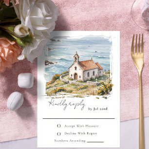 Les cartes de réponse de mariage de la petite chap