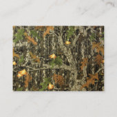 Les Cartes de visite camo de Hunter (Dos)