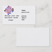 Les cartes de visite conçoivent vos propres (Devant / Derrière)