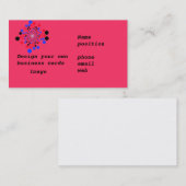 Les cartes de visite conçoivent vos propres (Devant / Derrière)