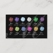 Les Cartes de visite de bijoux Pierres de naissanc (Dos)