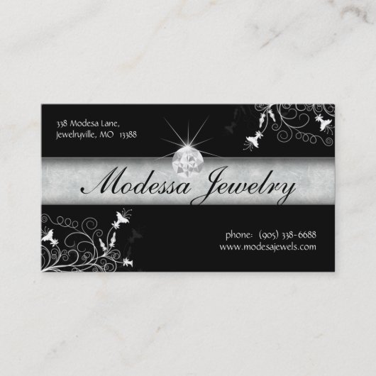 Les Cartes de visite de bijoux Pierres de naissanc (Devant)