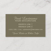 Les cartes de visite de coutume du baiser/IL Bacio (Dos)