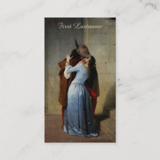 Les cartes de visite de coutume du baiser/IL Bacio (Devant)