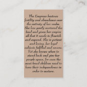 Les cartes de visite d'impératrice de tarot de (Dos)