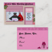 Les cartes de visite FAÇONNENT la boutique chic (Devant / Derrière)