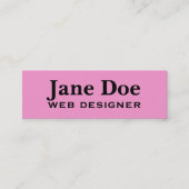 Les Cartes de visite fuchsia roses à la Personnali (Devant)