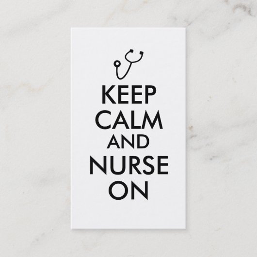 Les cartes de visite gardent le calme et soignent (Devant)