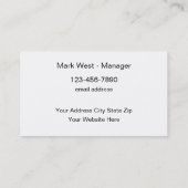 Les Cartes de visite modernes de Windows (Dos)