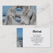 Les cartes de visite retirés iRetired l'océan de (Devant / Derrière)