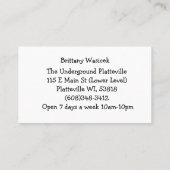 Les Cartes de Visite Souterraines (Dos)