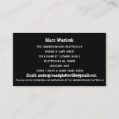 Les Cartes de visite souterrains noir et blanc (Dos)