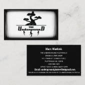 Les Cartes de visite souterrains noir et blanc (Devant / Derrière)