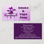 Les Cartes de visite souterrains pourpres (Devant / Derrière)