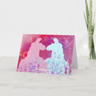 Les cartes de voeux de lama anniversaire, mariage,