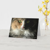 Les Cartes de Yeux du chat Bonne Fête des pères (Fleur jaune)