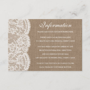 Les cartes détaillées de la collection Burlap & La