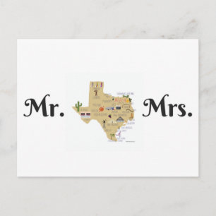 Les cartes postales de nouveaux mariés du Texas