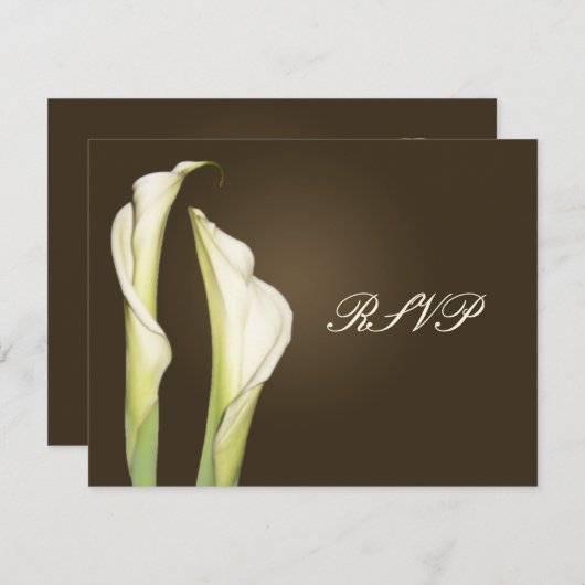 Les cartes RSVP Calla Lillies nécessitent des invi (Devant / Derrière)
