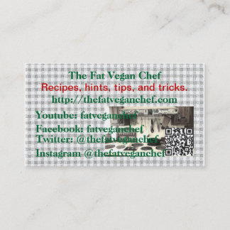 Les cartes végétaliennes de chef de graisse