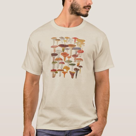 Les Champignons paddenstoelen T-shirt (Voorkant)