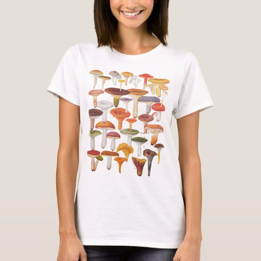Les Champignons paddenstoelen T-shirt (Voorkant)