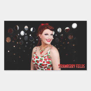 Les champs de fraises miroitent les autocollants p