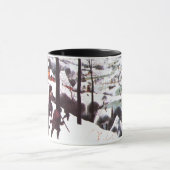 "Les Chasseurs dans la neige" Beaux Mugs de Noël (Centre)