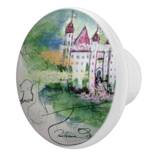 Les châteaux dans le ciel. . . Poignée en Céramiqu (Droite)