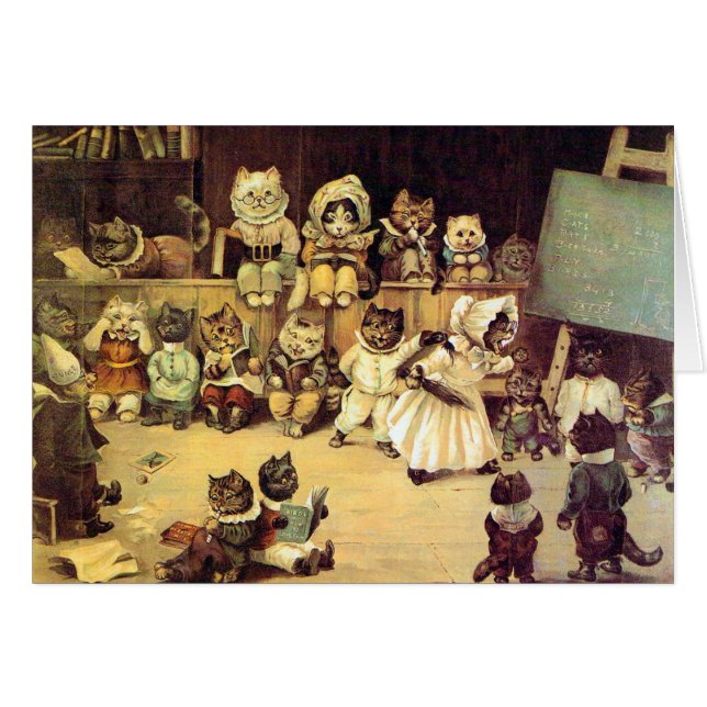 Les chatons d'une école de chat, Louis Wain (Devant horizontal)