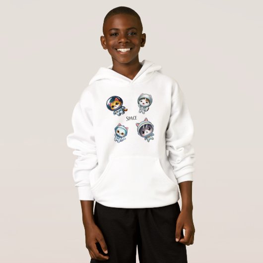 Les chats d'astronautes dans l'espace avec des ami (Devant entier)