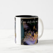 Les "chats défient" la tasse de café ordinaire (Devant droit)