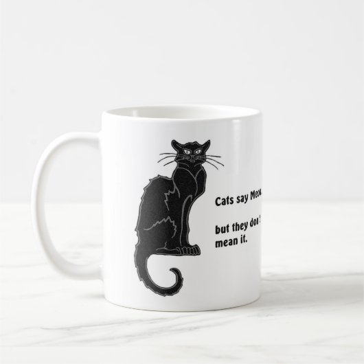 "Les chats disent Meow..." Café Mug (Gauche)