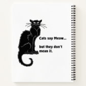 "Les chats disent Meow..." Carnet à spirales (Dos)